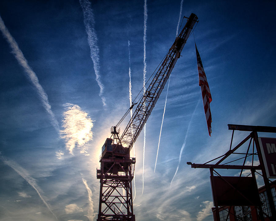 Baltimore Photograph - Fairfield Shipyard Whirley Crane by Bill Swartwout