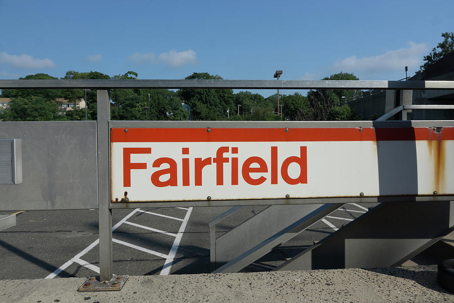 Sign Photograph - Fairfield Train Station  by Sue Schwer