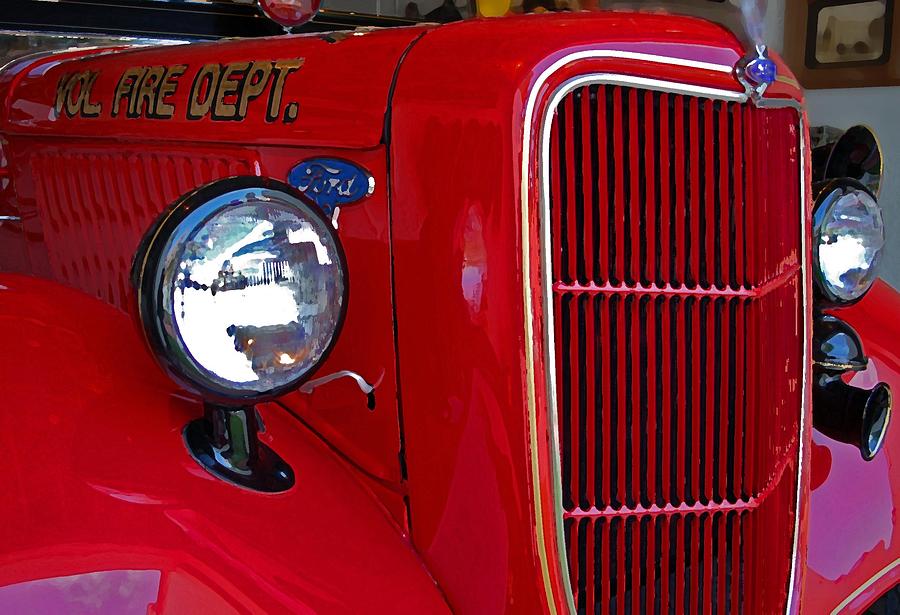 Truck Painting - Fairhope Fire Truck by Michael Thomas