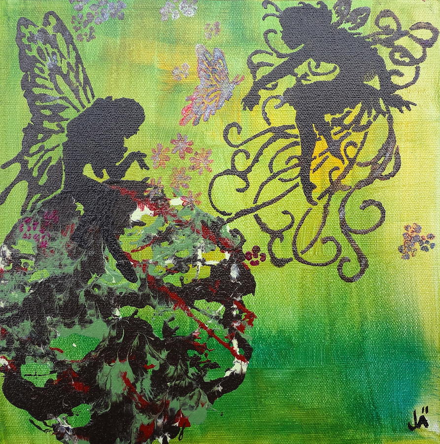 Fairies - 1 Painting by Jacqueline Athmann