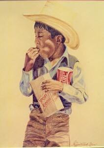 Native American Boy Drawing - Fairs Fare Enjoyment by Margaret A Clark Price Native American Boy Drawing - Fairs Fare Enjoyment by Margaret A Clark Price