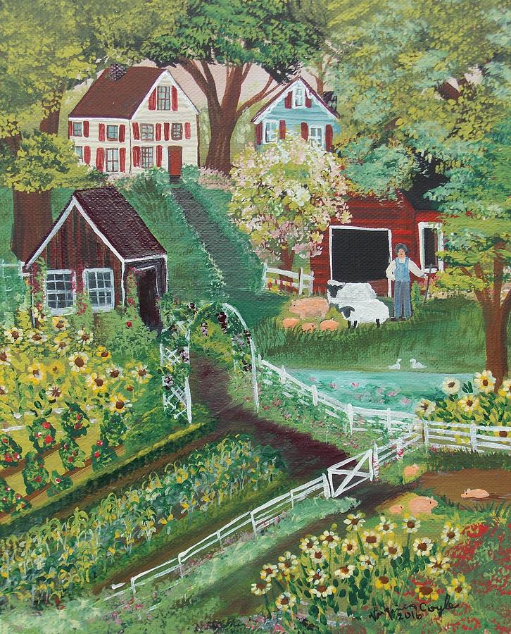 Fairview Farm Painting by Virginia Coyle
