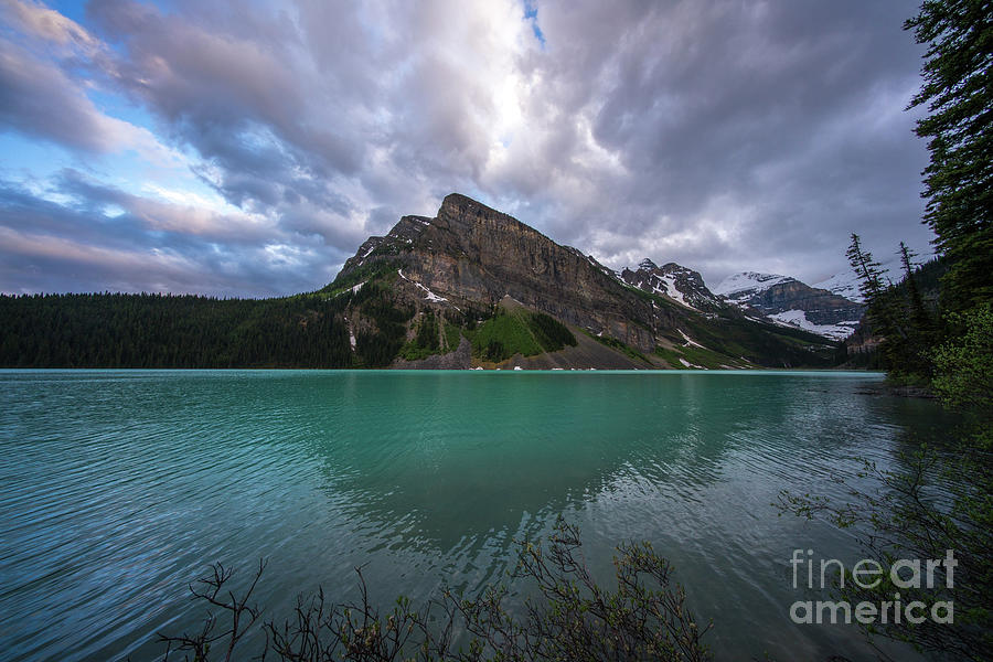 Fairview Mountain and Lake Louise Photograph by Mike Reid