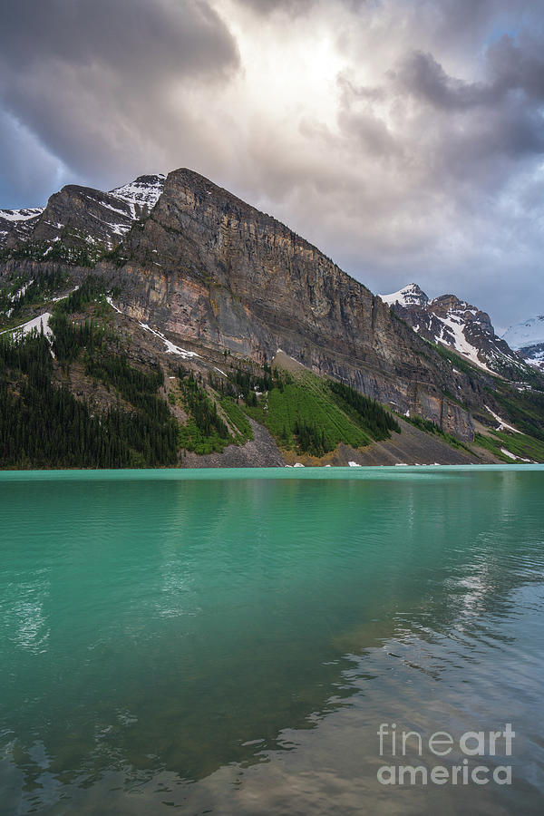Fairview Mountain and the Aqua Waters of Lake Louise Photograph by Mike Reid