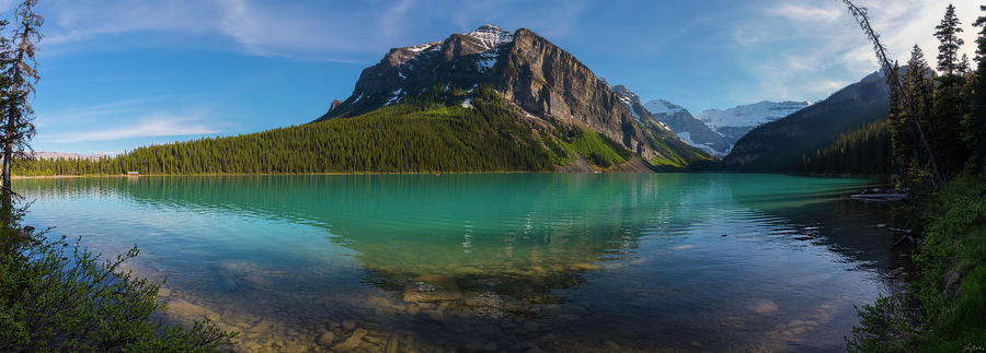Fairview Mountain on Lake Louise Photograph by Owen Weber