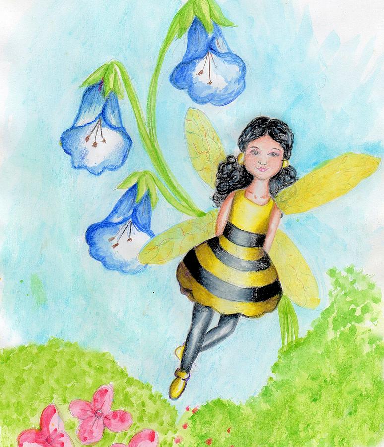 Fairy Bee Drawing By Diego Chacon B Fine Art America