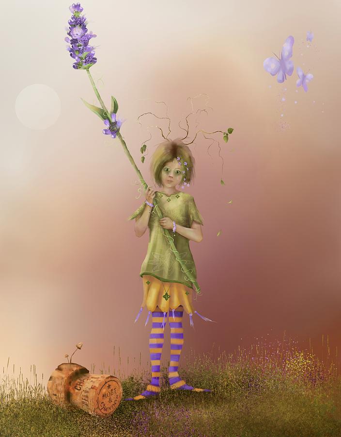 Fairy Painting - Fairy Mia Lavender by Joe Gilronan