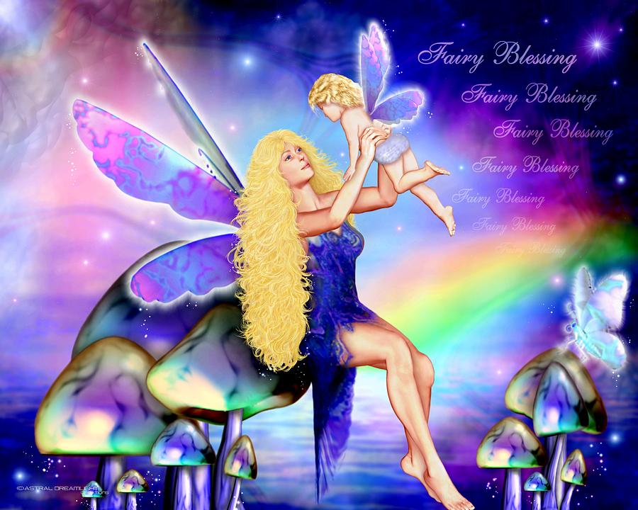 Fairy Painting - Fairy Blessing by Dreamlight  Creations
