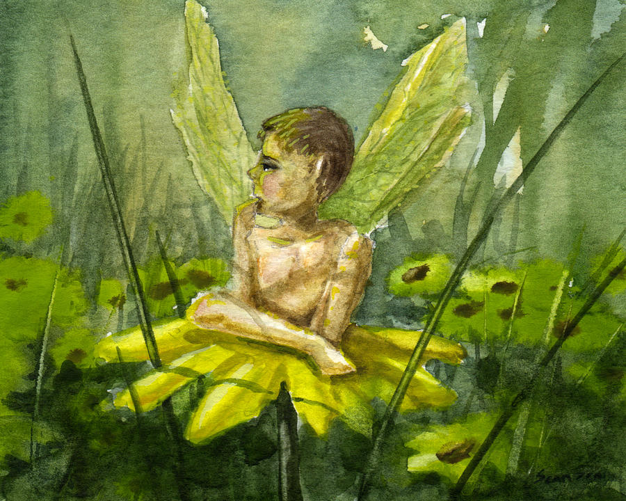Fairy Boy Painting by Sean Seal