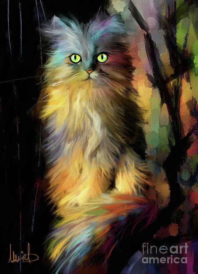 Fairy Cat Painting by Melanie D