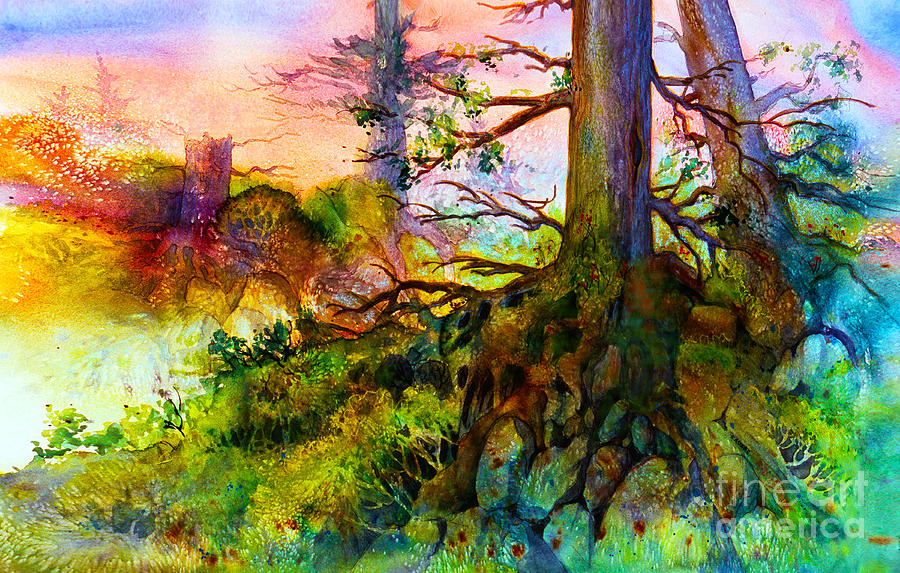 Fairy Forest Painting by Teresa Ascone