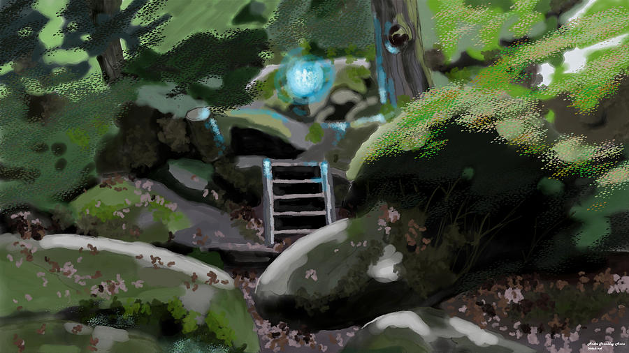 Fairy Digital Art - Fairy in the wood by Andre Tremblay Fairy Digital Art - Fairy in the wood by Andre Tremblay