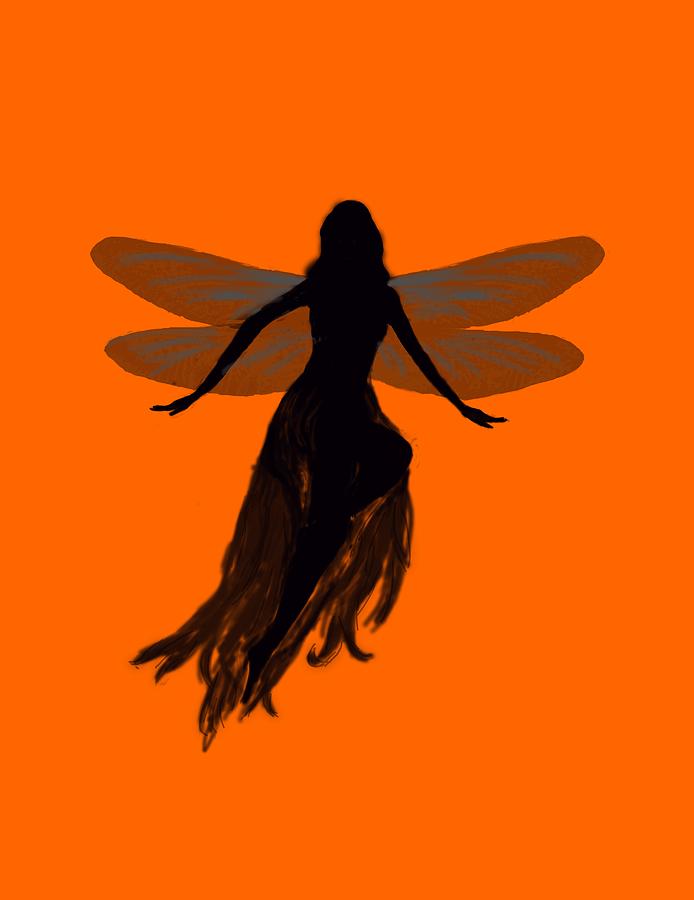 Fairy Silhouette Painting by Tom Conway