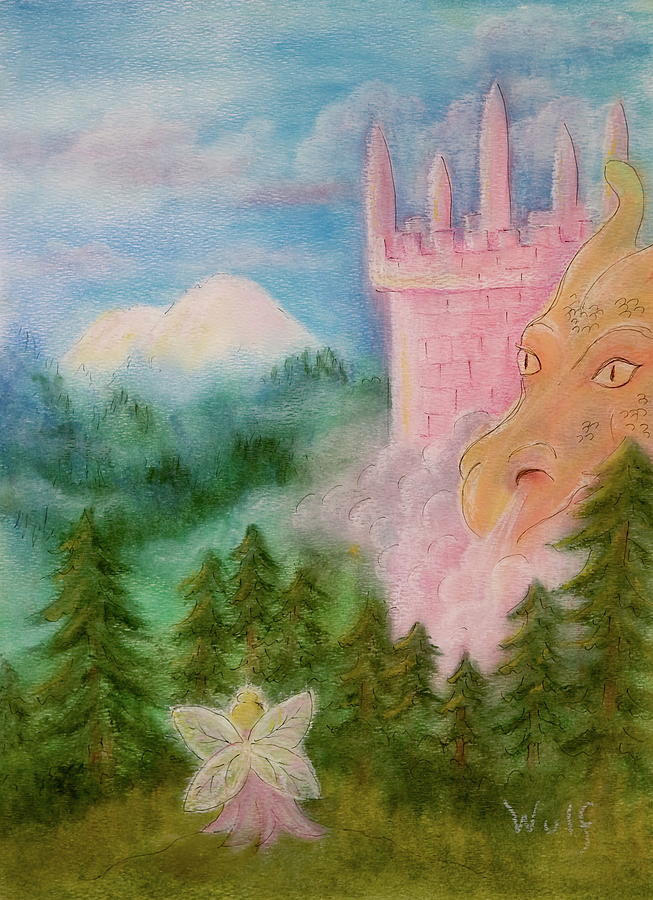 Fairy Sunrise Painting by Bernadette Wulf