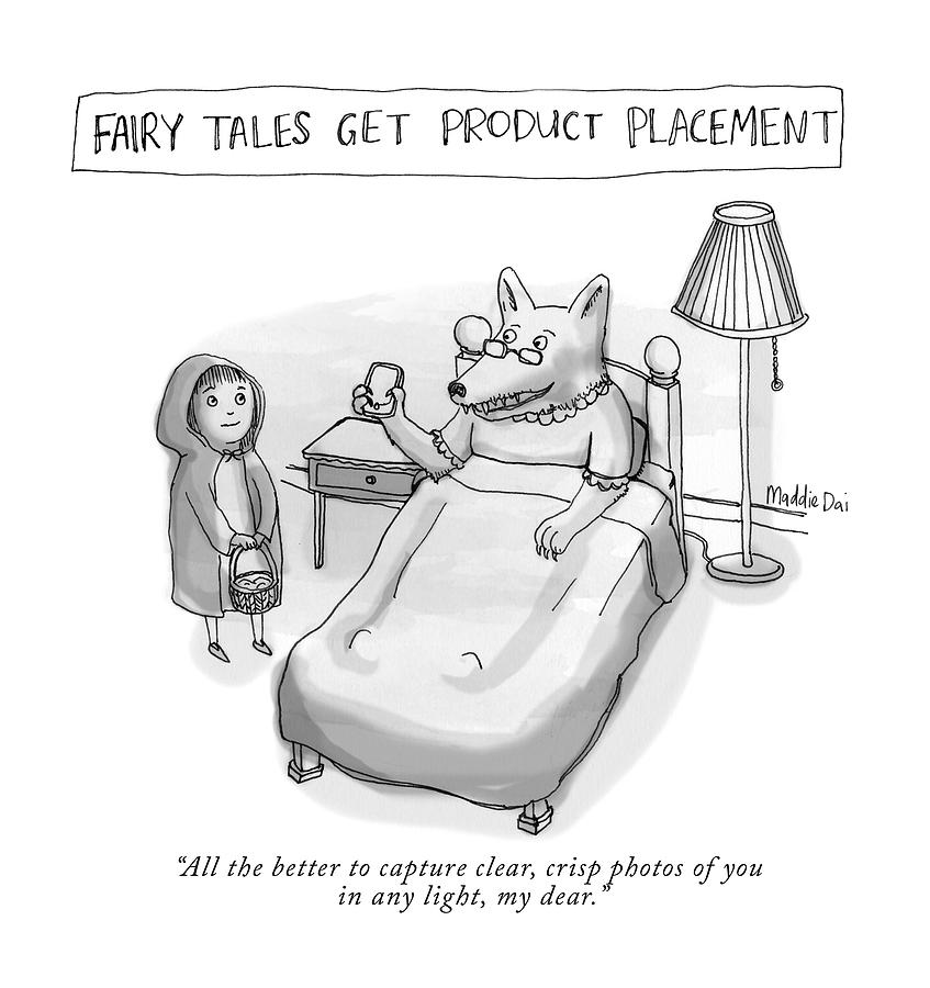 Fairy Tales Get Product Placement Drawing by Maddie Dai