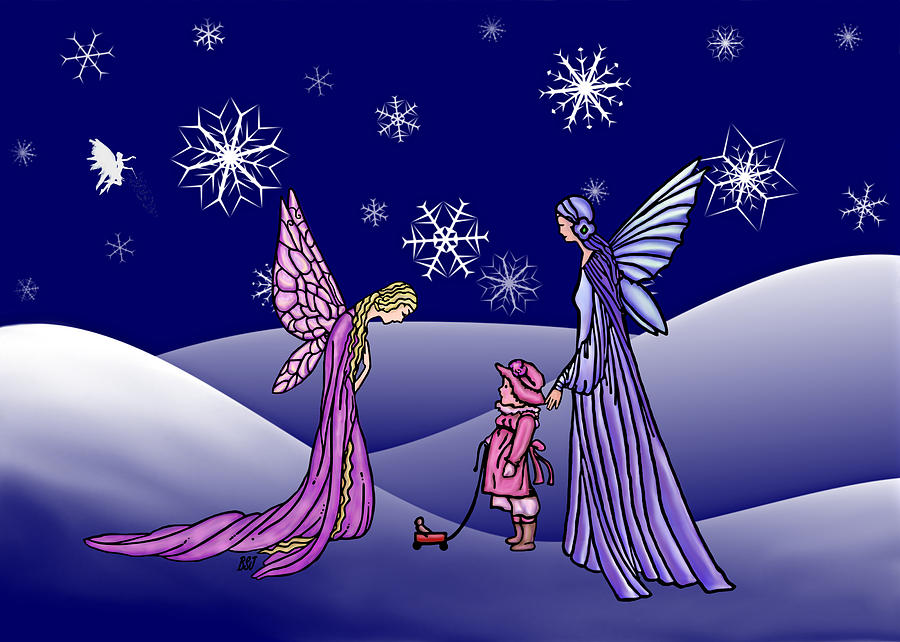 Fairy Winter Digital Art by Barbara St Jean