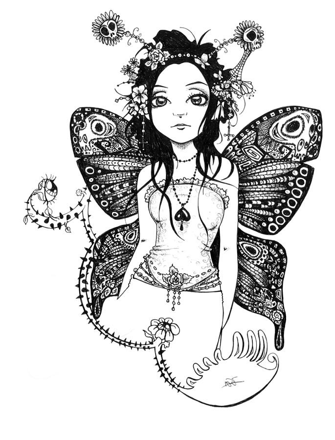 Fairy Drawing - Fairydust by Mirja Timm