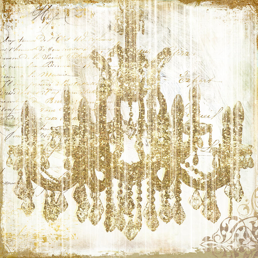 Chandelier Painting - Fairytale Ballroom by Mindy Sommers