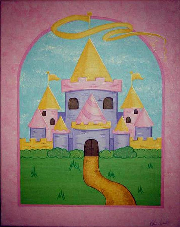 Fairytale Castle Painting by Valerie Carpenter