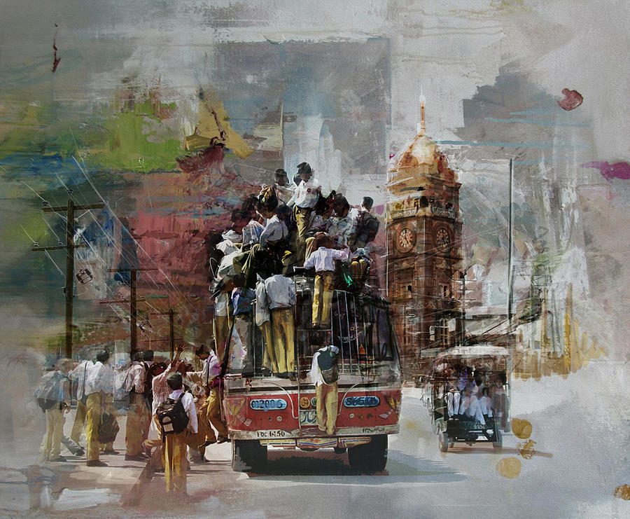 Faisalabad 9 Painting by Maryam Mughal