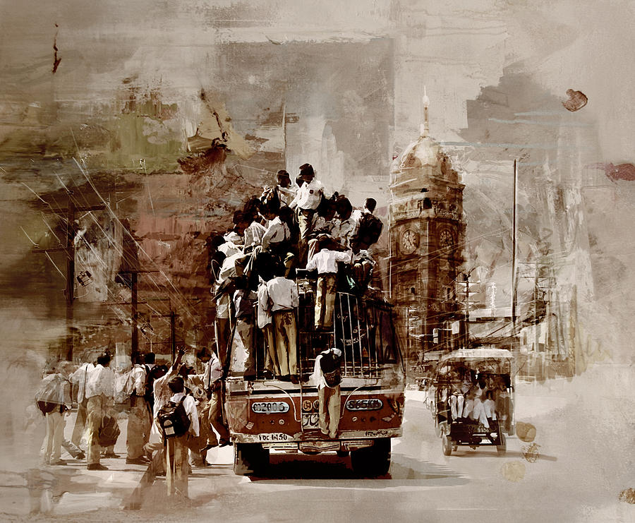 Faisalabad 9c Painting by Maryam Mughal