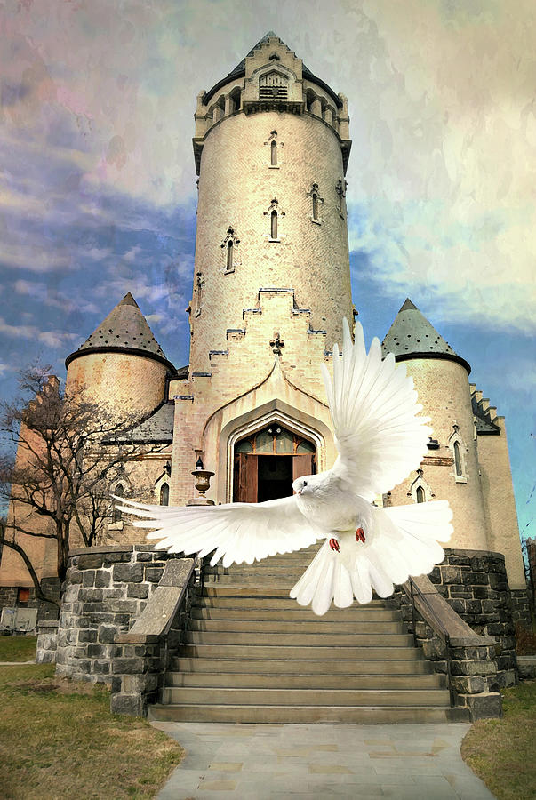 Dove Digital Art - Faith Angel by Diana Angstadt