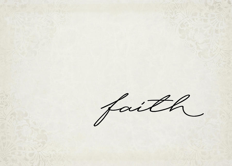 Typography Digital Art - Faith One Word Series by Ricky Barnard