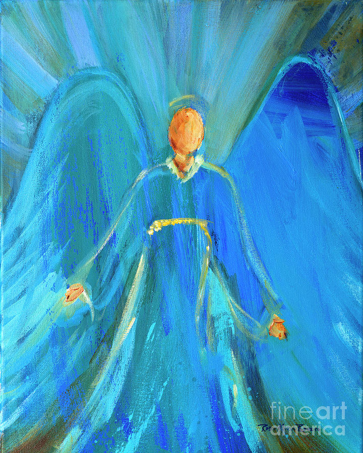 Faithful Angel by Robin Maria Pedrero  Painting by Robin Pedrero