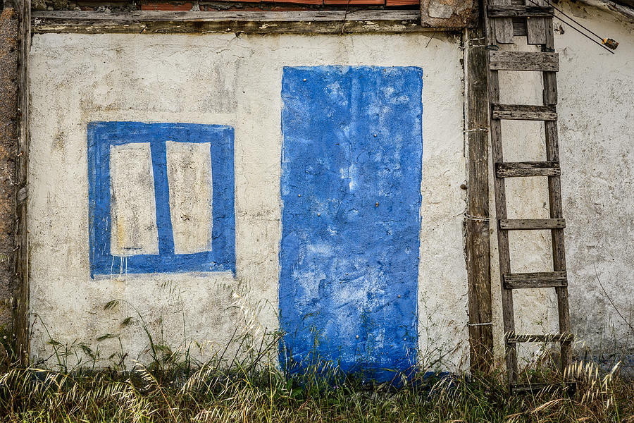 Fake Blue Door Photograph by Marco Oliveira