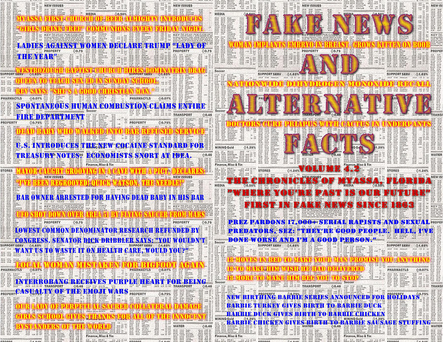 Fake News and Alternative Facts Digital Art by Jim Williams