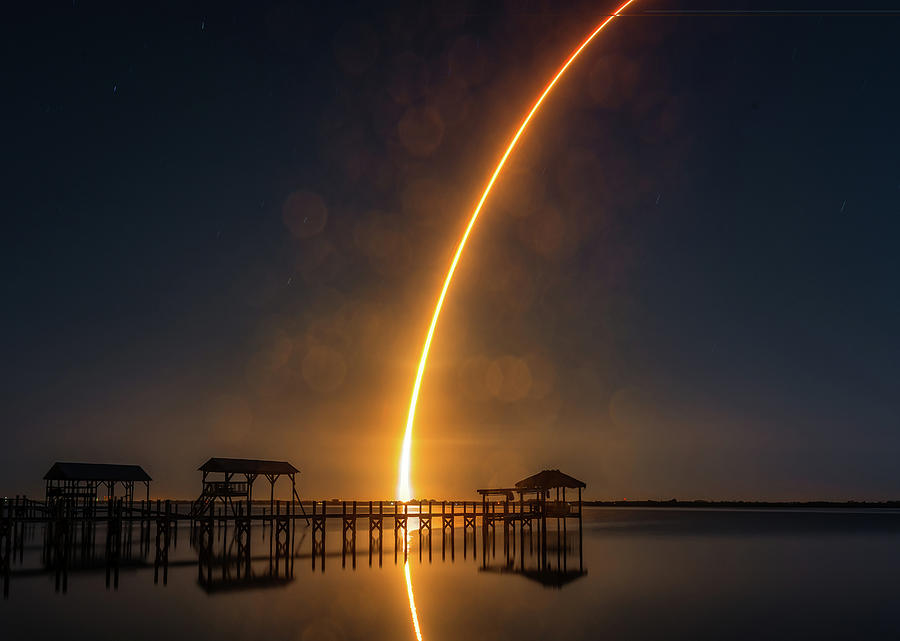 Falcon 9 Night Launch Photograph By Norman Peay