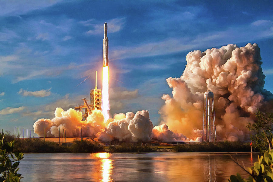 Falcon Heavy Rocket launch SpaceX Photograph by SpaceX