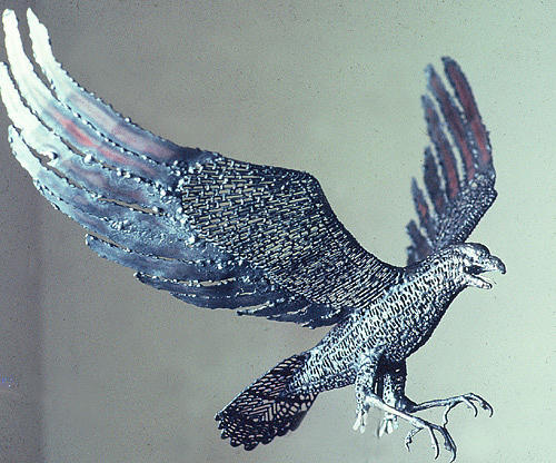 Bird Sculpture - Falcon by Ric Larson