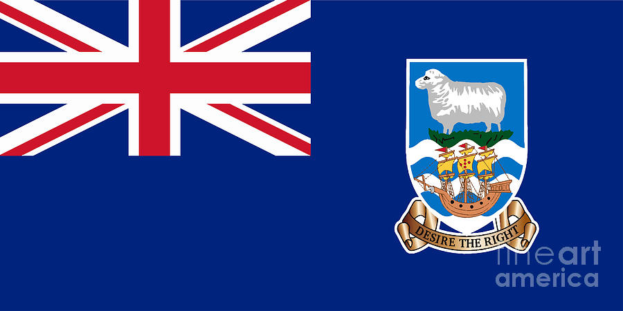 Falkland Islands Flag Digital Art by Bigalbaloo Stock