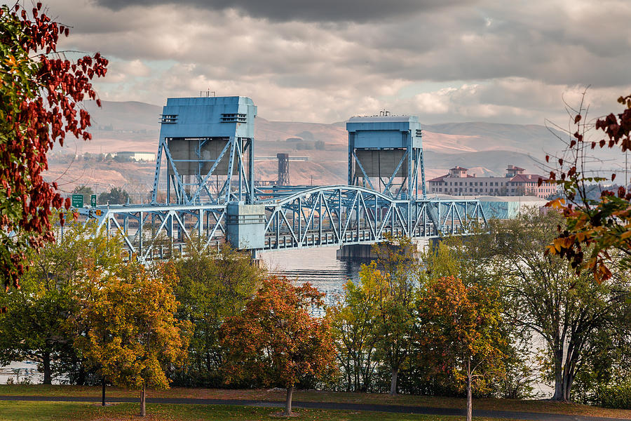 Fall 2015 Blue Bridge Photograph by Brad Stinson