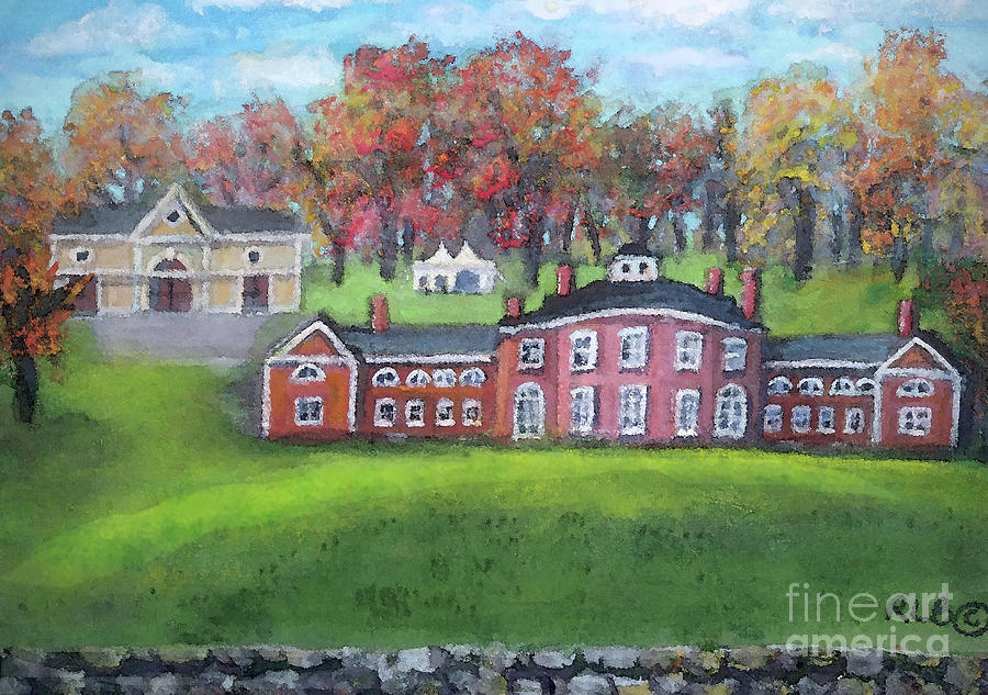 Fall Afternoon At Gore Estate Painting by Rita Brown
