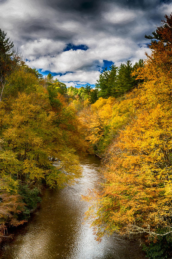 Fall and Rivers on the Blue Ridge Parkway Digital Art by John Haldane