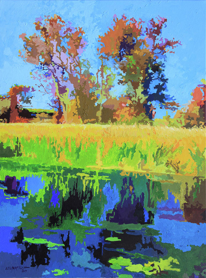 Fall At DePaul Painting by John Lautermilch