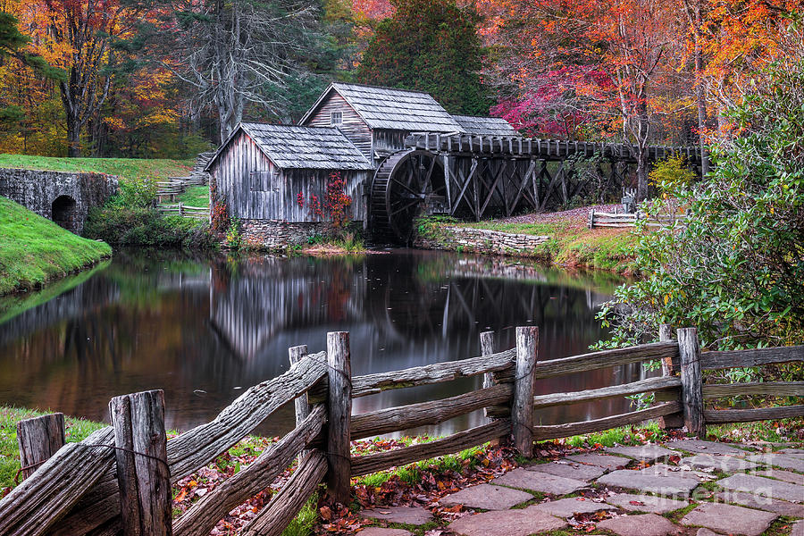 Fall At Mabry Mill Photograph
