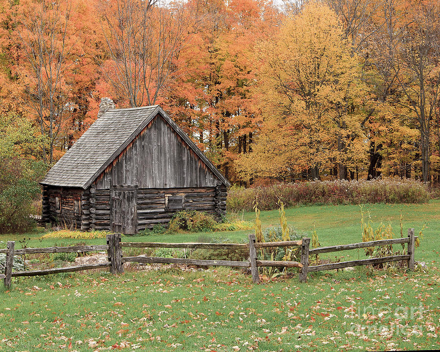 Fall at The Log Cabin Photograph by Rod Best