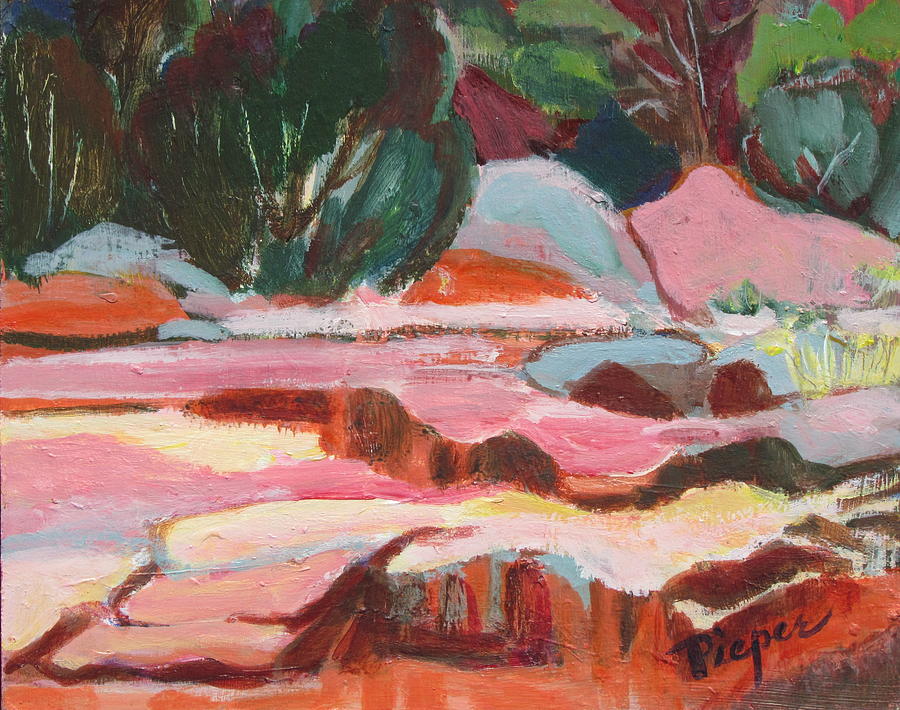 Fall at Slide Rock I Painting by Betty Pieper