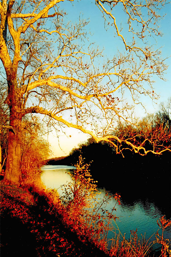 Fall at the Raritan River in New Jersey Photograph by Alexandra Till