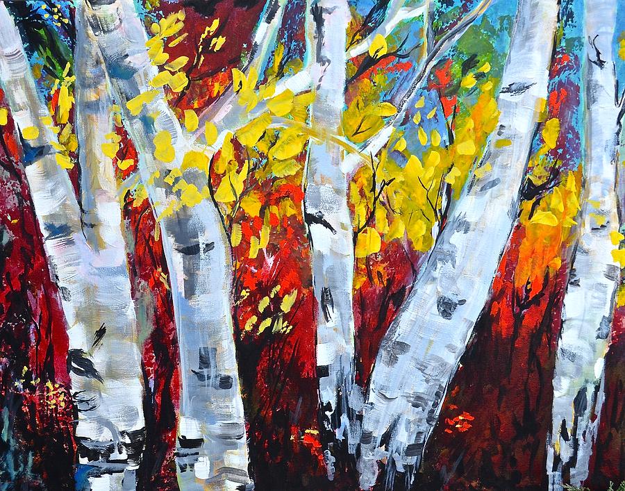 Fall Birch Trees Photograph by Gregory Merlin Brown