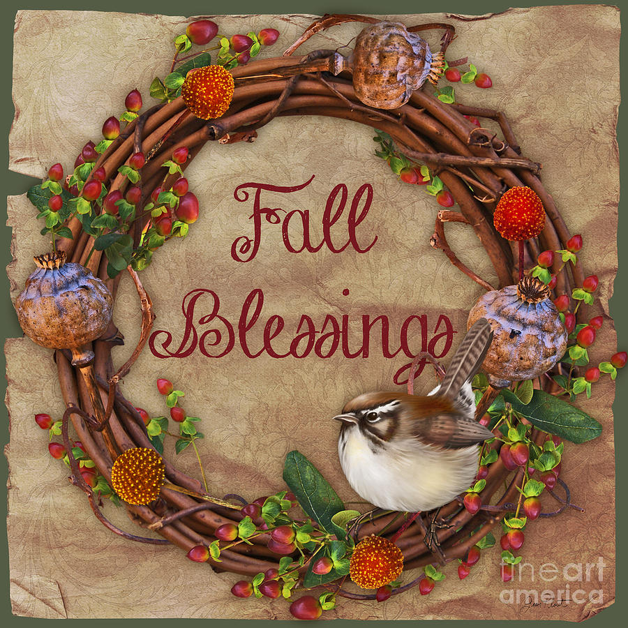 Fall Blessings-JP3129-SQ Painting by Jean Plout