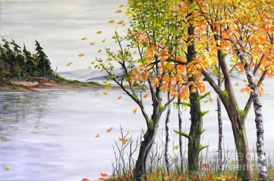 Fall blows in Painting by Ida Eriksen