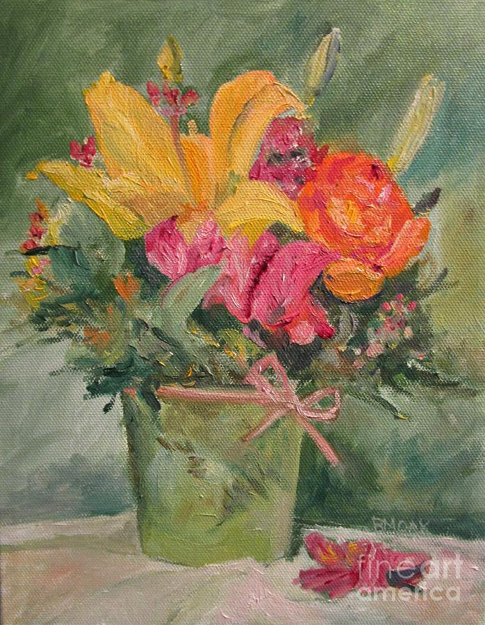 Fall Bouquet Painting by Barbara Moak