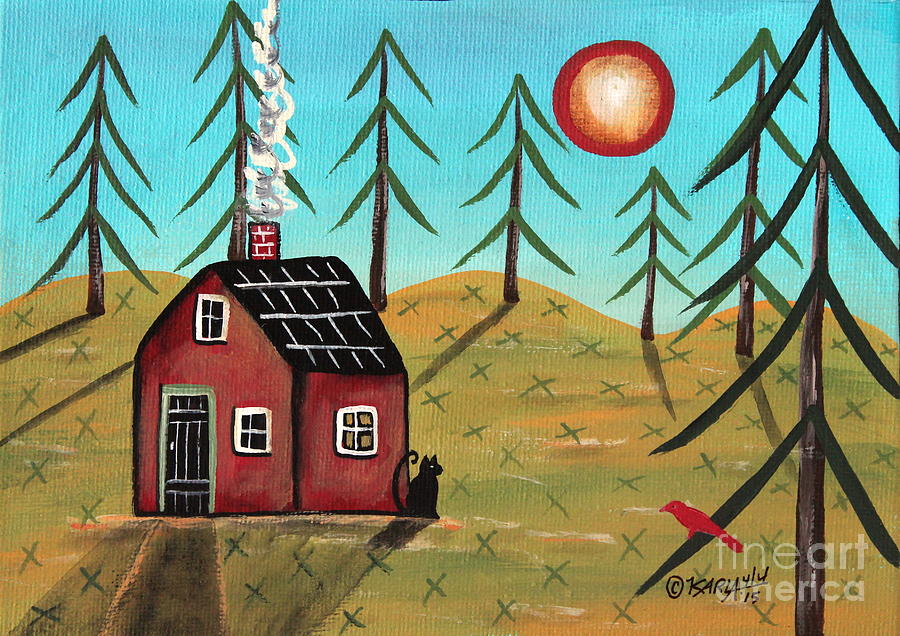 Abstract Painting - Spring Cabin by Karla Gerard