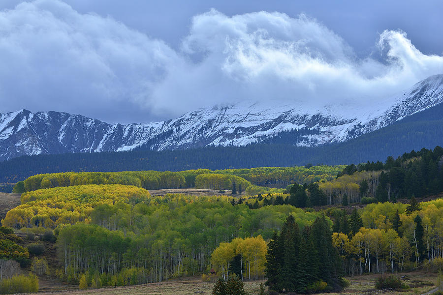 Fall Clouds Roll Over Colorado Rockies  Photograph by Ray Mathis