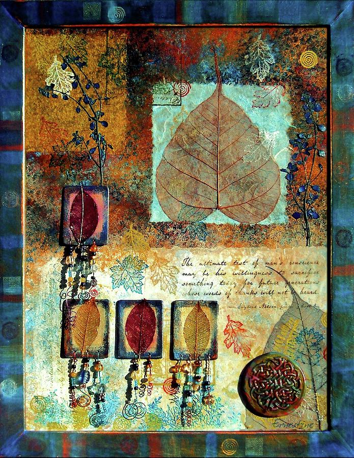 Fall Collage Painting by ErnestineGrindal SaraClarke
