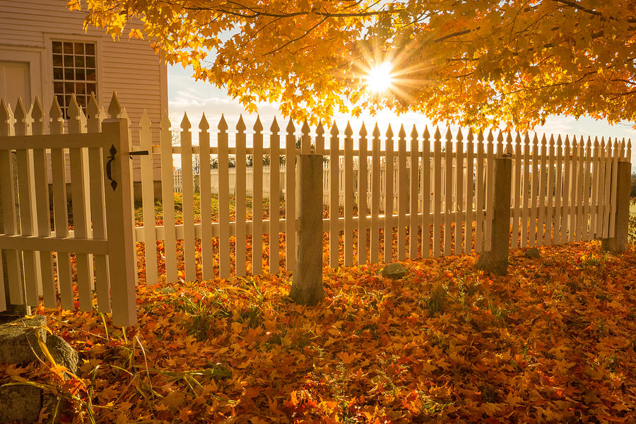Fall Colonial Sunrise Photograph by Chris Gelinas